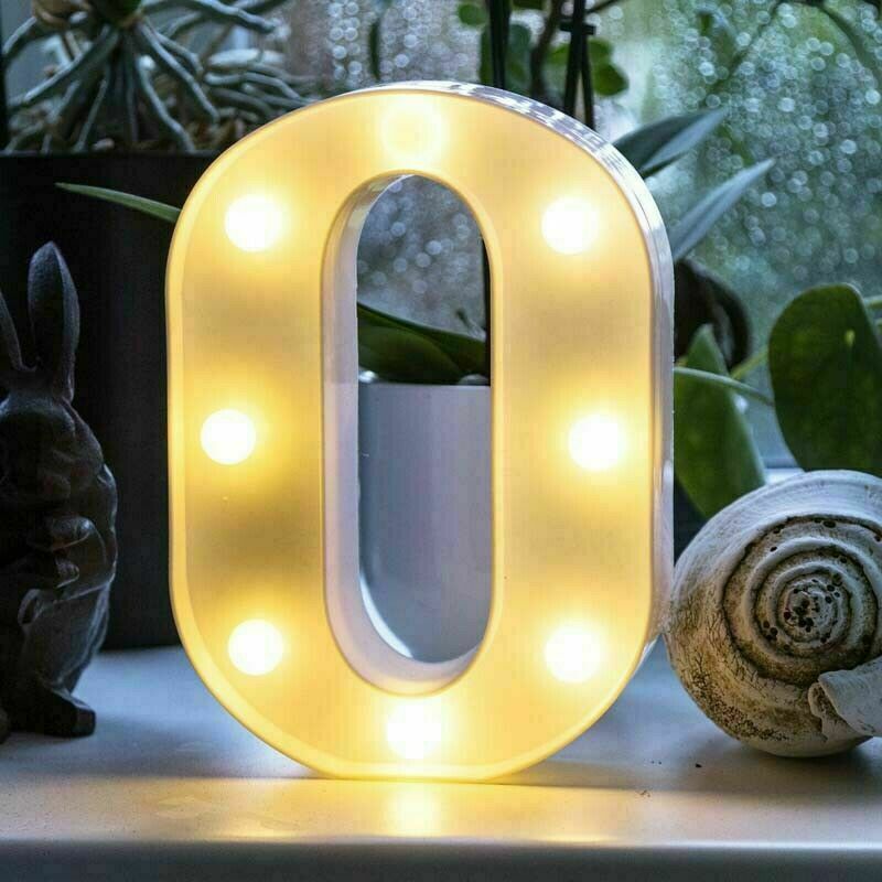 0-9 LED Number Lights Birthday Wedding Party Standing Xmas Night Lamp Decoration
