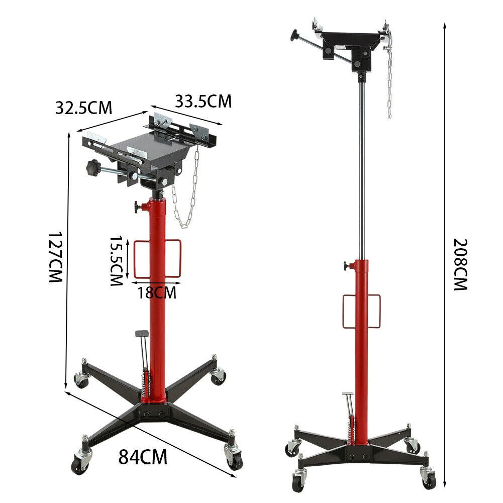0.5 Ton Vertical Hydraulic Transmission Gearbox Garage Jack Lift Car Hoist Stand