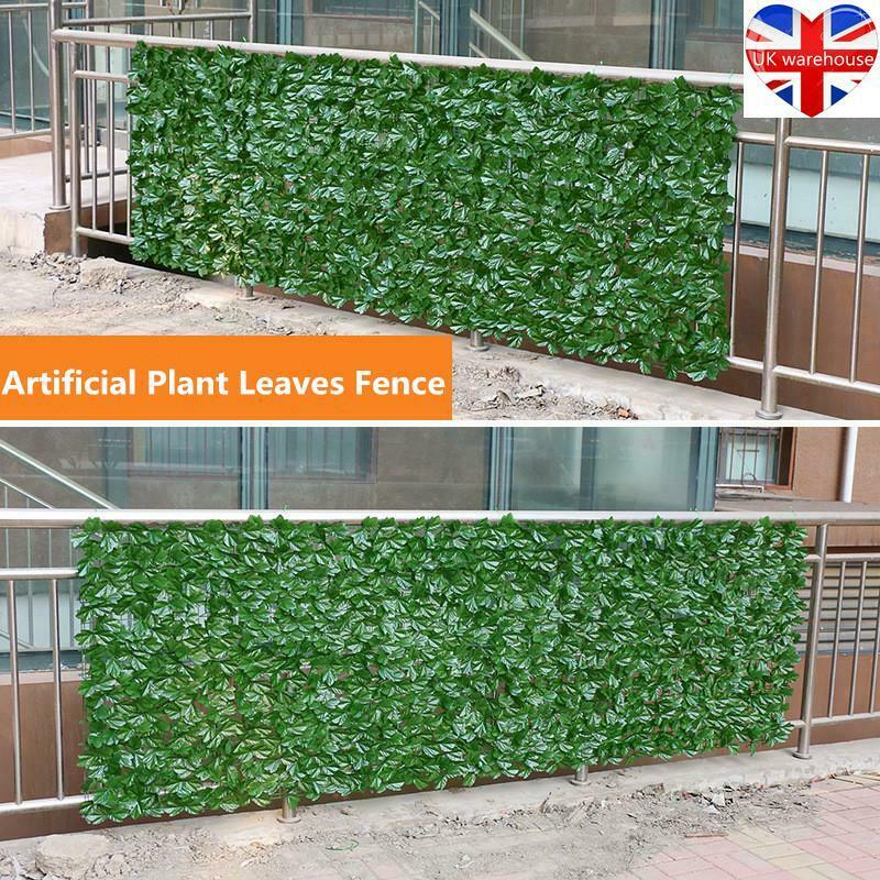 0.5*1M Artificial Faux Ivy Leaf Privacy Fence Screen Garden Panels Outdoor Hedge