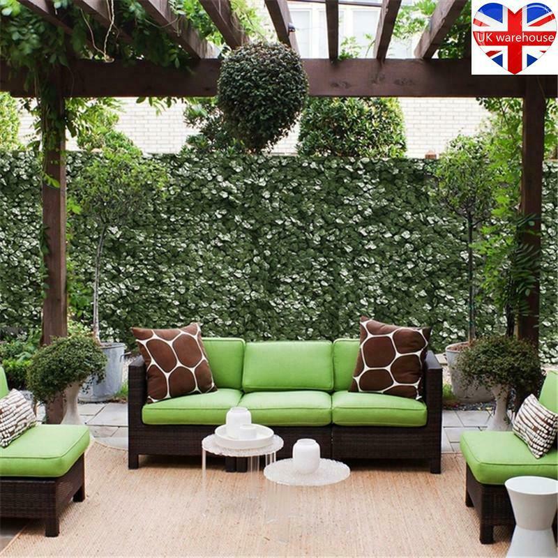 0.5*1M Artificial Faux Ivy Leaf Privacy Fence Screen Garden Panels Outdoor Hedge