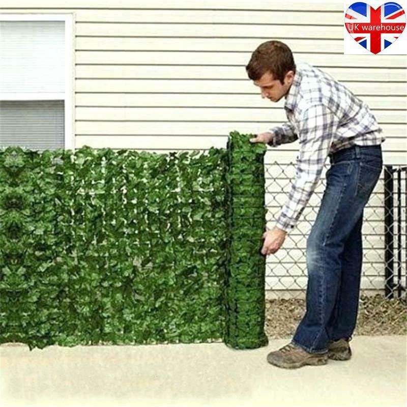0.5*1M Artificial Faux Ivy Leaf Privacy Fence Screen Garden Panels Outdoor Hedge