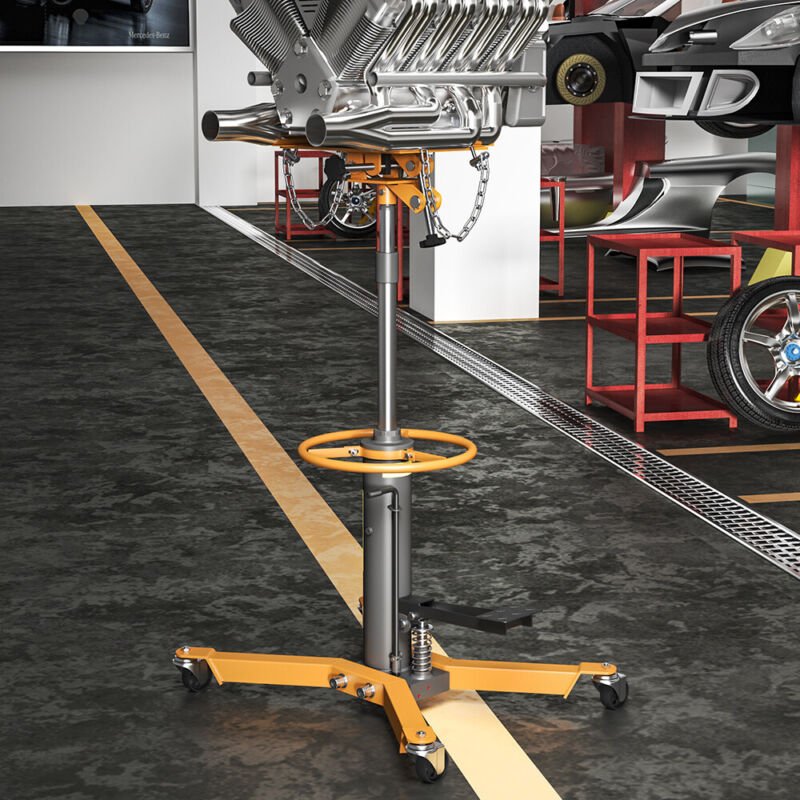 0.5T Hydraulic Transmission Jack Fit for Car Lift W/360°Swivel Wheels And Pedal