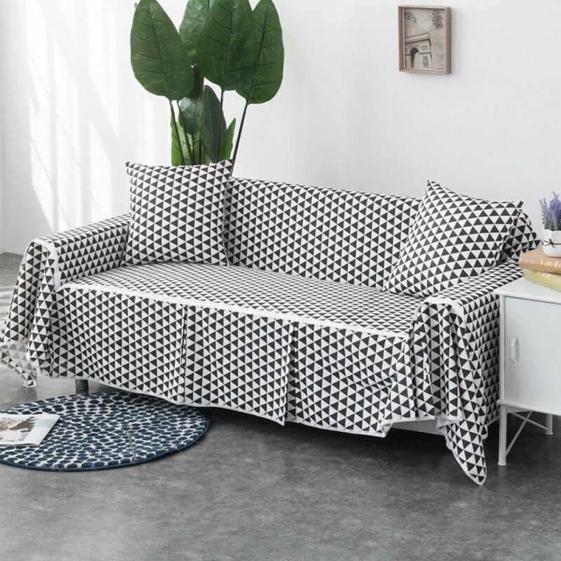 1 2 3 4 Seater Cotton Blend Chair Sofa Cover Couch Printed Slipcover Protector
