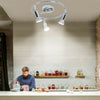 1 2 3 4 Way Adjustable LED Ceiling Lights Spotlight Fitting Kitchen Bar Lighting