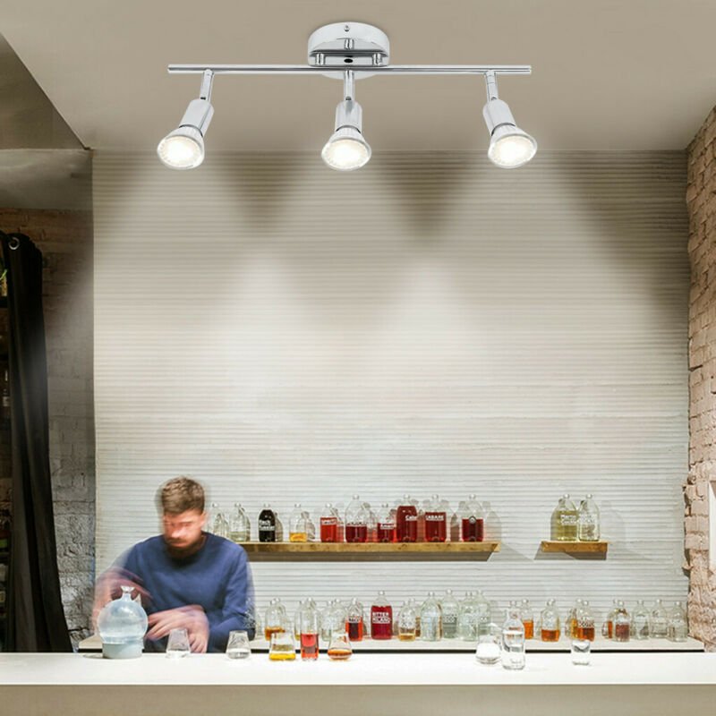1 2 3 4 Way Adjustable LED Ceiling Lights Spotlight Fitting Kitchen Bar Lighting