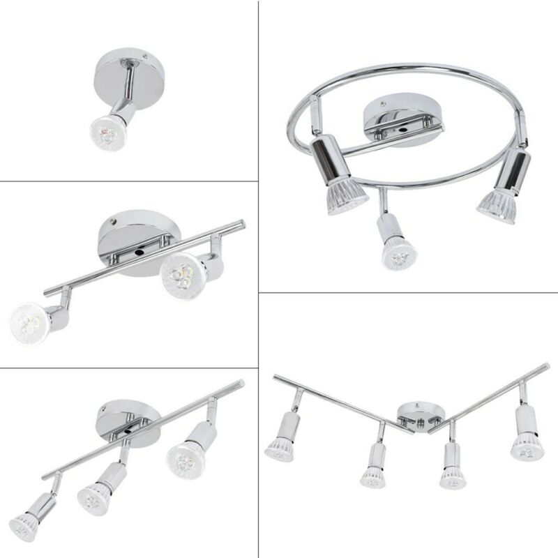 1 2 3 4 Way Adjustable LED Ceiling Lights Spotlight Fitting Kitchen Bar Lighting