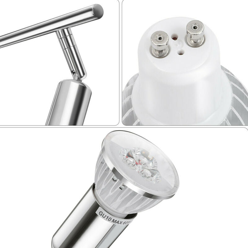 1 2 3 4 Way Adjustable LED Ceiling Lights Spotlight Fitting Kitchen Bar Lighting
