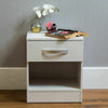 1 2 3 Drawer Bedside Cabinet Chest Wood High Gloss Bedroom Unit White