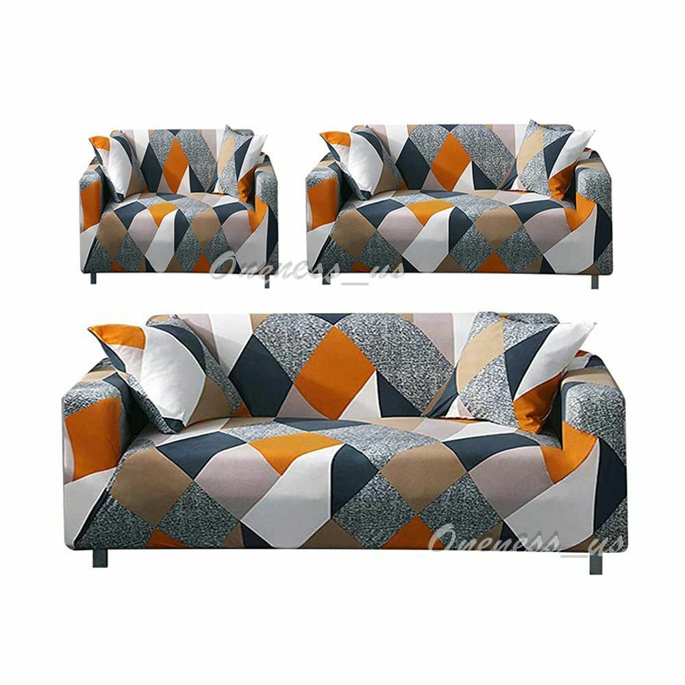 1 2 3 Seater Floral Elastic Soft Sofa Couch Covers Stretch Slipcover Protector