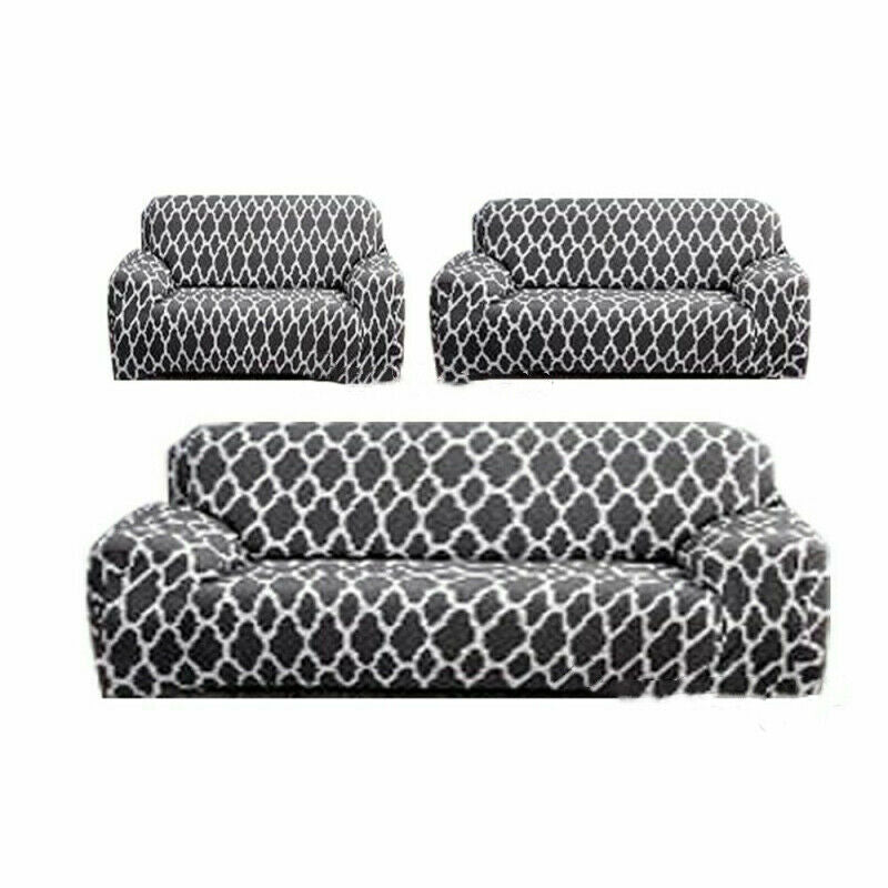 1 2 3 Seater Floral Elastic Soft Sofa Couch Covers Stretch Slipcover Protector