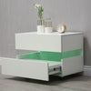 1 Bedside Table with 2 Drawers Cabinets Storage Nightstand Units RGB LED Light
