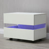 1 Bedside Table with 2 Drawers Cabinets Storage Nightstand Units RGB LED Light