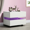 1 Bedside Table with 2 Drawers Cabinets Storage Nightstand Units RGB LED Light