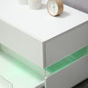 1 Bedside Table with 2 Drawers Cabinets Storage Nightstand Units RGB LED Light