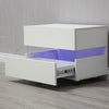 1 Bedside Table with 2 Drawers Cabinets Storage Nightstand Units RGB LED Light