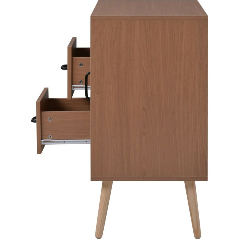 1 Door 2 Drawer Sideboard Storage Cabinet Cupboard Chest For Entryway Hallway