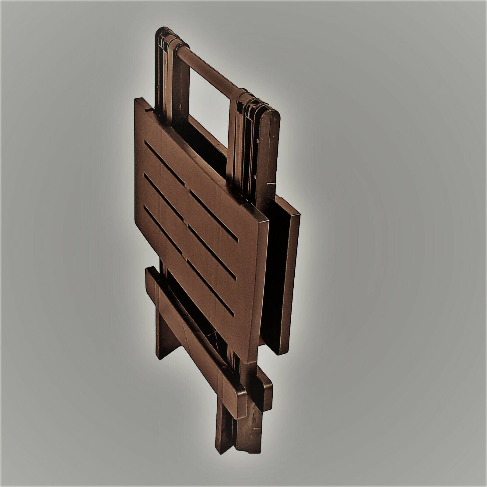 "BARI" (aka "ADIGE") FOLDING SIDE TABLE in DARK COFFEE, 50% OFF NORMAL PRICE