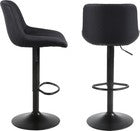 Bar Stools X 2 Swivel Barstools Adjustable PU Leather Chairs Kitchen Island New