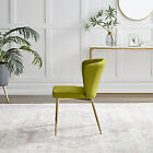 **Seconds** 2x Danica Green Velvet Dining Chair Gold Legs Contemporary Glam 192