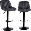 Bar Stools X 2 Swivel Barstools Adjustable PU Leather Chairs Kitchen Island New