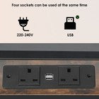 OYAJIA Double Bed Frame Platform Bed Frame With RGB Headboard Storage Drawer