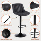 Bar Stools X 2 Swivel Barstools Adjustable PU Leather Chairs Kitchen Island New