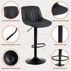 Bar Stools X 2 Swivel Barstools Adjustable PU Leather Chairs Kitchen Island New