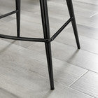 **Seconds** 2x Pesaro Mustard Velvet Modern Bar Chairs Black Legs