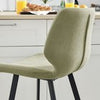 **Seconds** Nyla 2x Sage Green Fabric Bar Chair Black Leg
