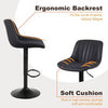 Bar Stools X 2 Swivel Barstools Adjustable PU Leather Chairs Kitchen Island New