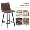 Bar Stools X2 Faux Leather Bar Chairs With Footrest Kitchen Furniture Modern