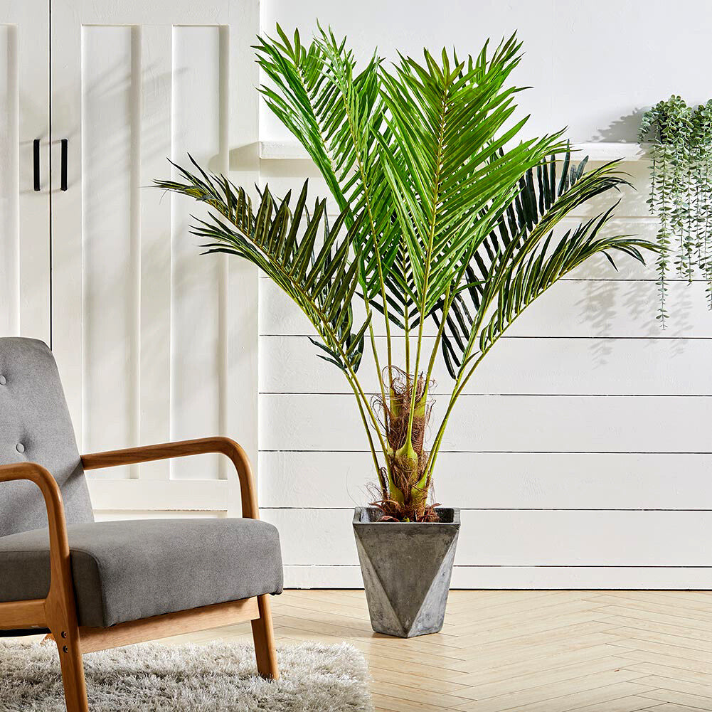 Large Artificial Palm Tree Realistic Fake Green Plant Indoor Outdoor H ...