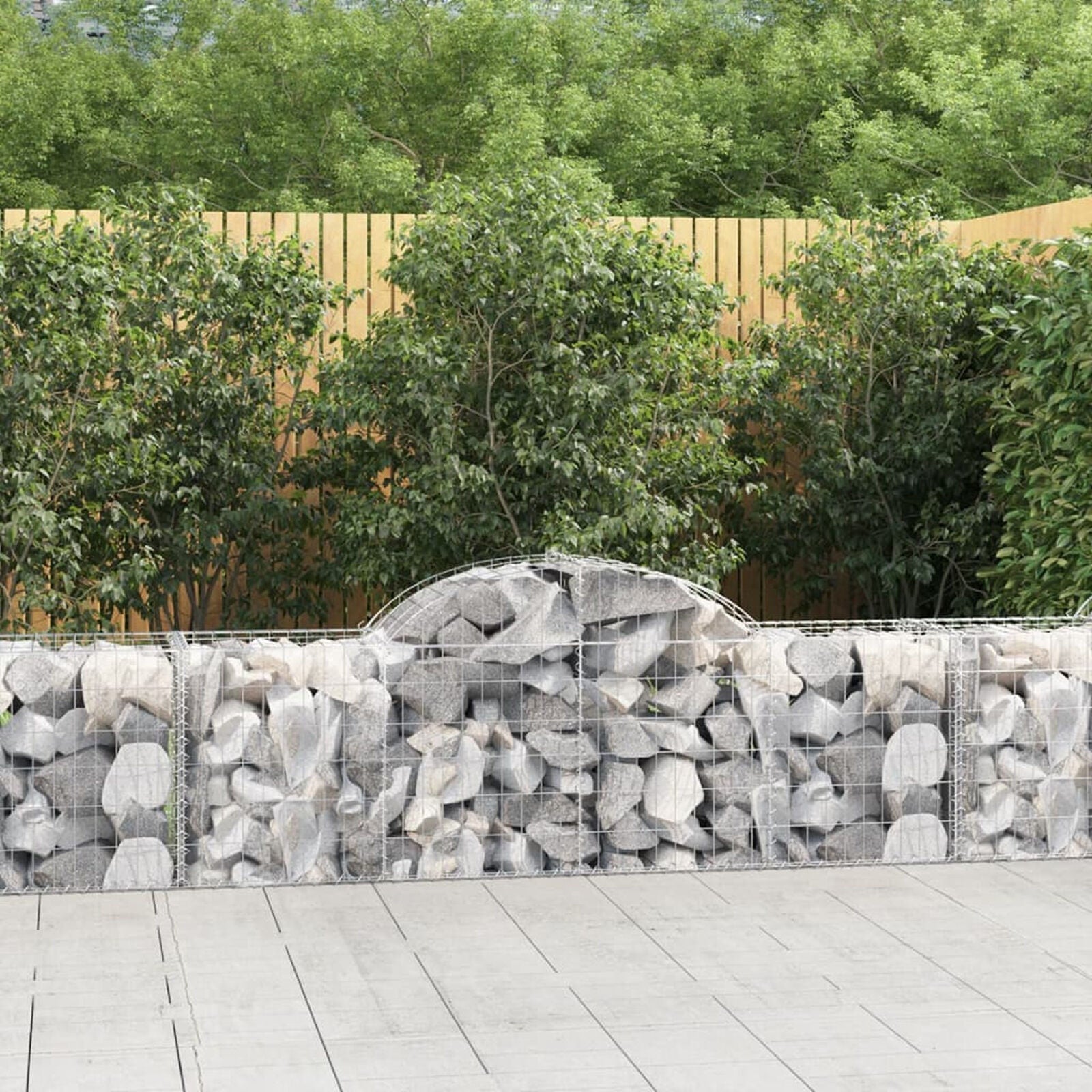 BaraSh Arched Gabion Baskets 5 pcs 200x50x60/80 Galvanised ,Gabion Wall H6F8