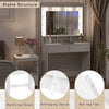 Dressing Table Vanity Makeup Desk with LED Mirror Adjustable Lights 2 Drawers