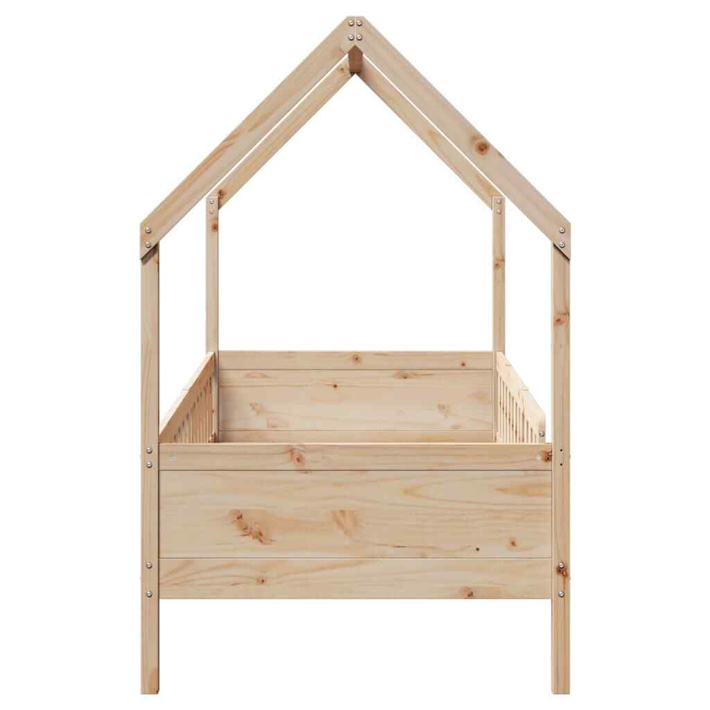 ' House Bed Frame 80x200 Solid Wood Pine B0U9