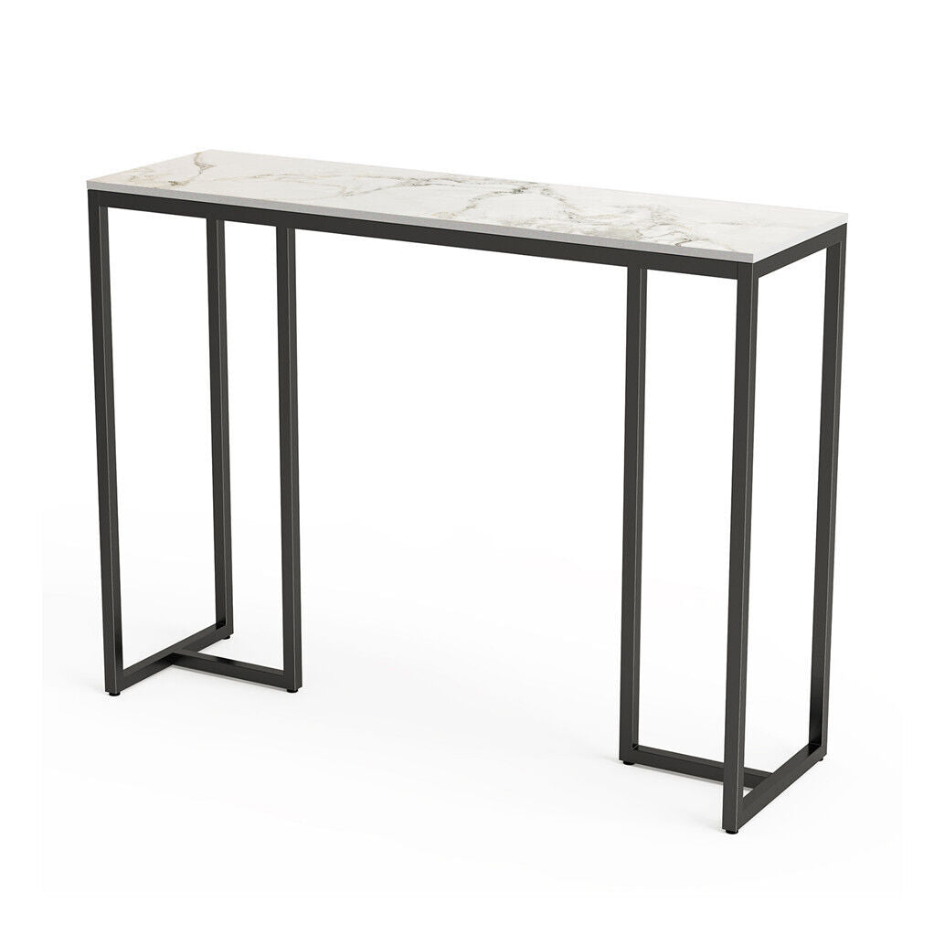 Long Marble Console Table Hallway Living Room Sofa Side Table Flower Lamp Stand