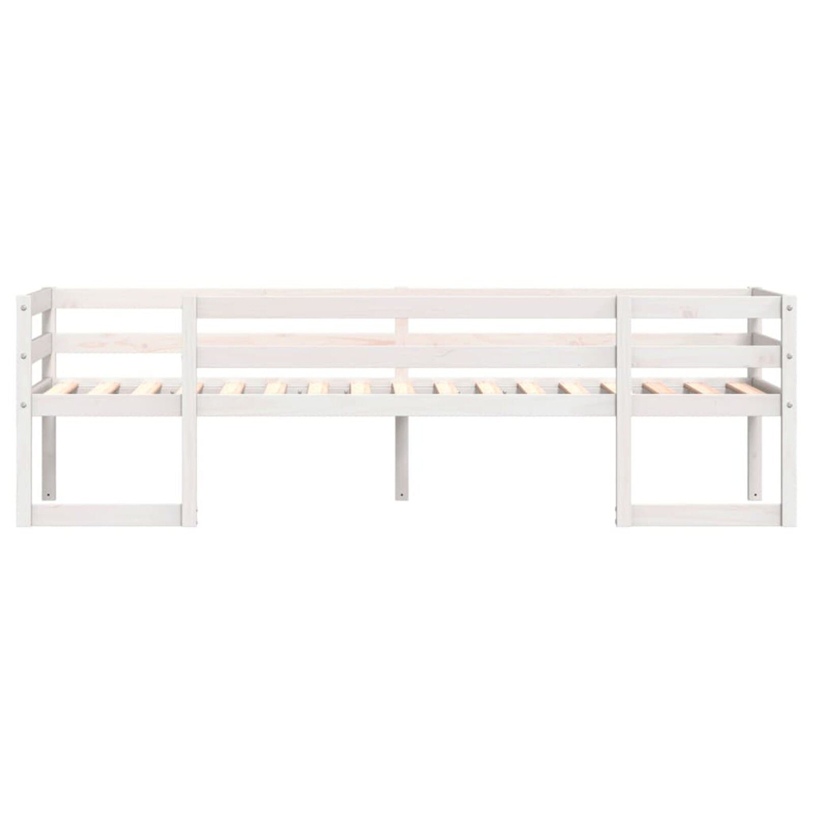 ' Bed Frame White 90x190 Solid Wood Pine F6K3