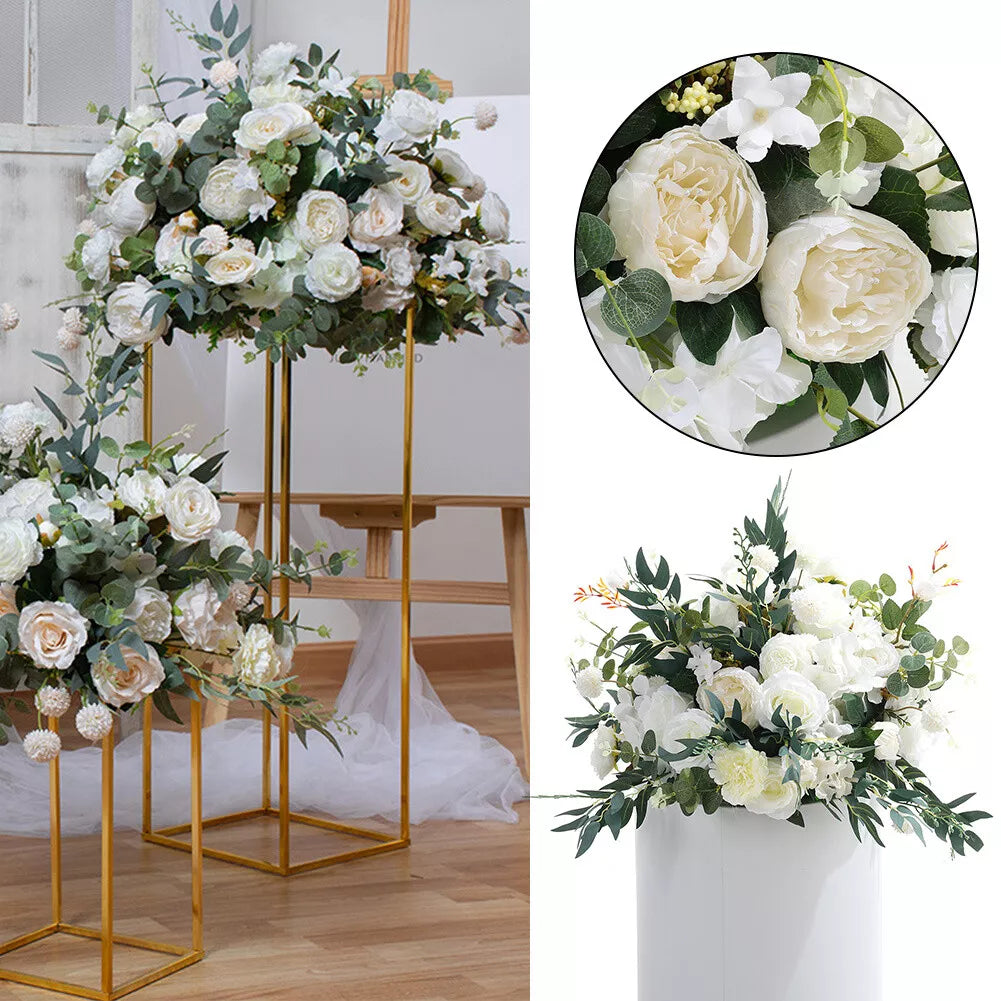Artificial Wedding Rose Flower Row Top Table Backdrop Arch Arrangement Wall Deco