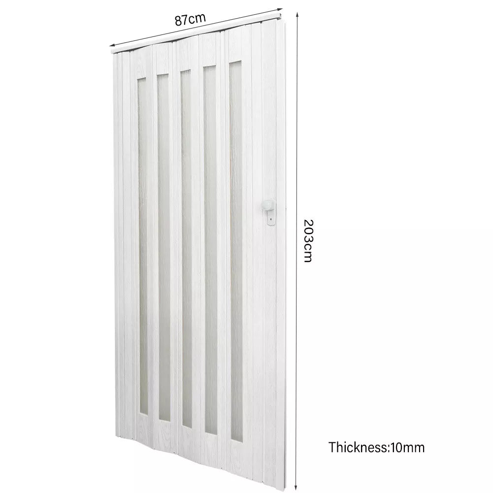 Internal Bi Folding Concertina Accordion Door PVC Sliding Divider Doors Bathroom