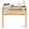 Costway Extending Writing Desk Console Table Wood Study Workstation w/2 Drawers