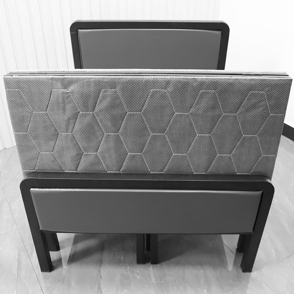 4-Fold Single Guest Bed Padded Small Space Folding Bed Frame Headboard&Footboard