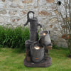 Garden Water Feature Fountain LED Lights Indoor Outdoor Statue Electric Powered