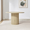 **Seconds** Penrose Oak 120cm Round Wooden Pedestal Dining Table Scandi Japanese