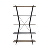 Wooden Bookshelf Bookcase Industrial Style Shelves 5 Tier Display Rack Organiser