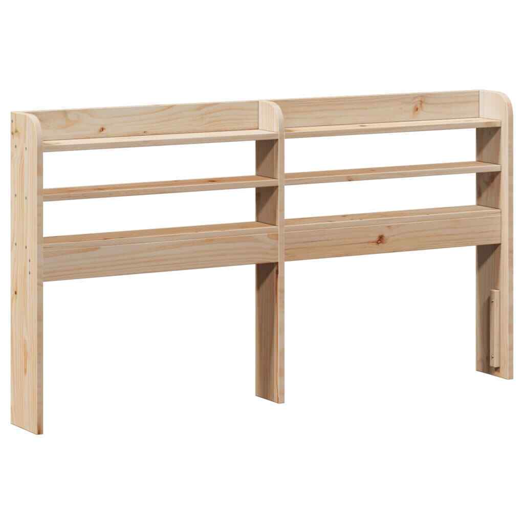 Bed Frame with Headboard 140x200 Solid Wood Pine H6U5