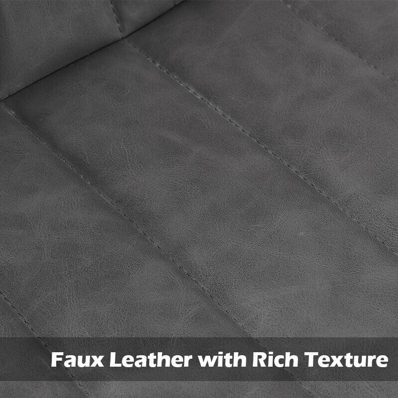 Bar Stools X2 Faux Leather Bar Chairs With Footrest Kitchen Furniture Modern