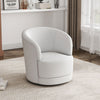 Teddy Wool Swivel Chair Round Back Accent Tub Upholstered Armchair Single Sofa