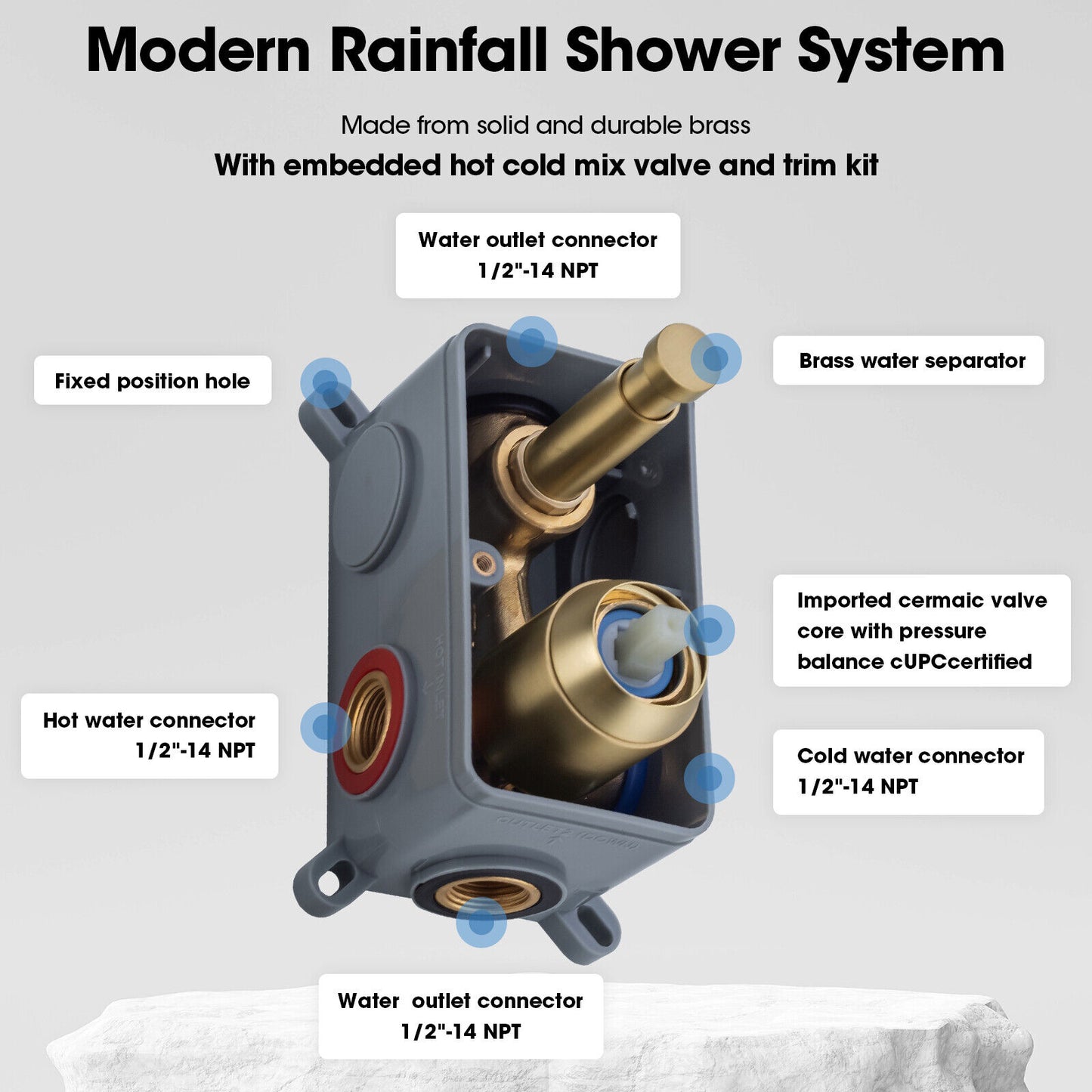 Brass Bathroom Bathtub Mixer Taps Bath Filler Spout And Handheld Shower Set UK