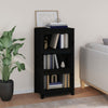 BaraSh Book Cabinet Black 50x35x97 Solid Wood Pine,wooden bookcase free T2S0