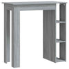 Bar Table with Shelf Grey Sonoma 102x50x103.5 cm Engineered Wood HOT